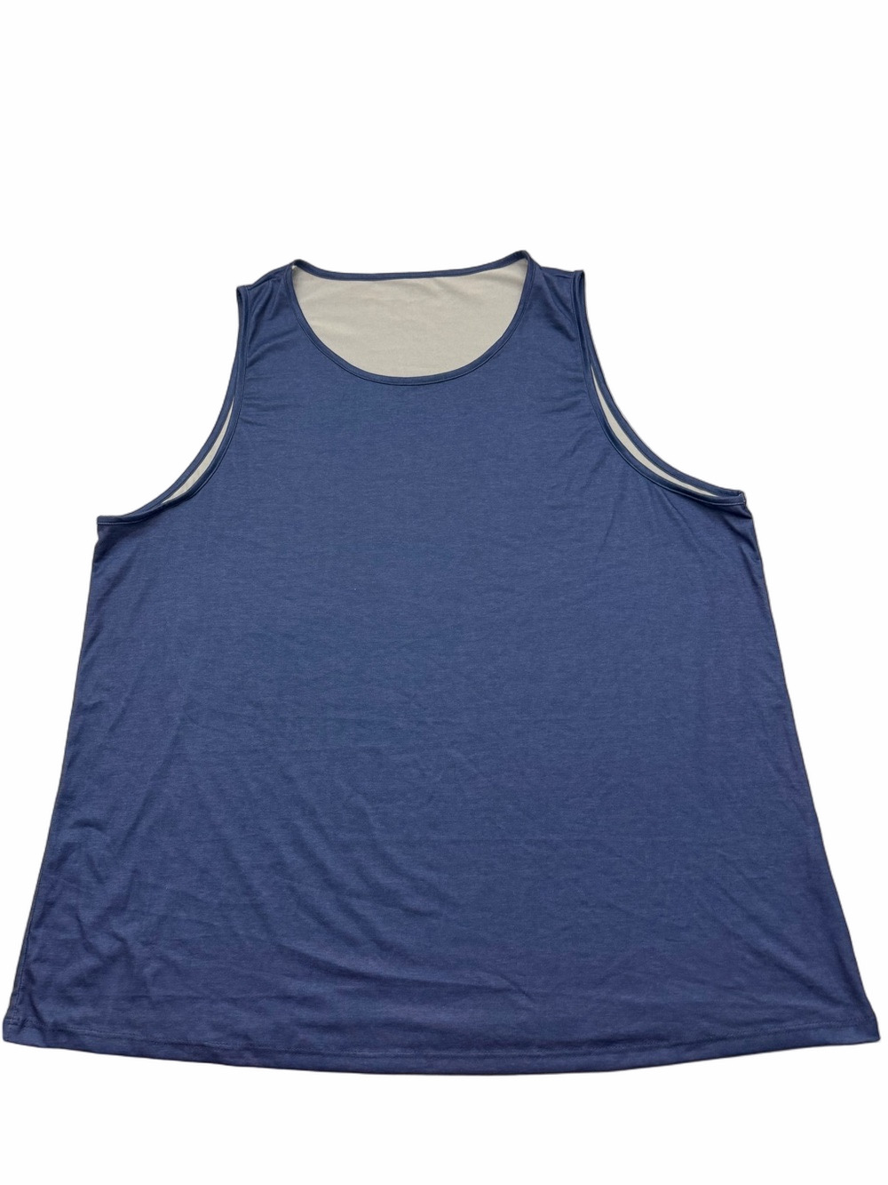 Solid Purple White Sleeveless Summery Comfortable Casual Tank Top Size 3X Plus